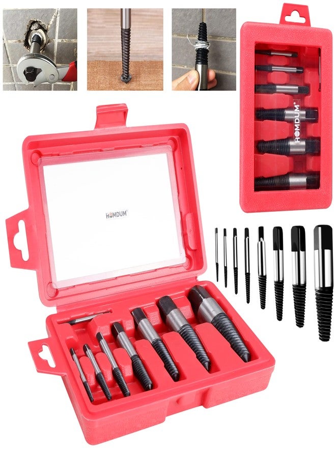 Homdum Damaged Screw Extractor Pro-Cut Remover Tools Kit for Stripped Screw and broken bolt Removers Set of 8 Pcs Screwdriver Bit Set with Storage Case - Image 1